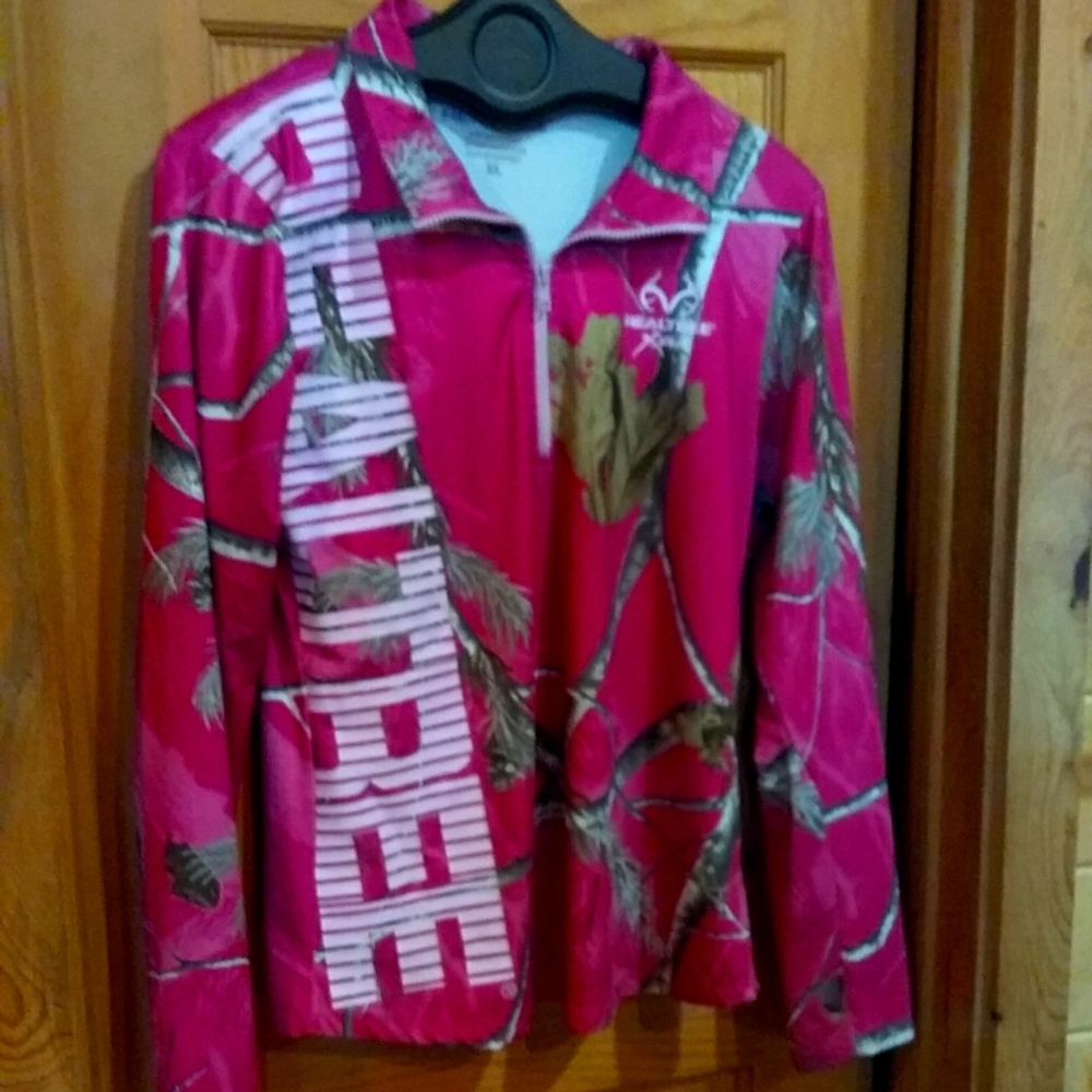 Lightweight Pullover Jacket Pink Camo - image 1